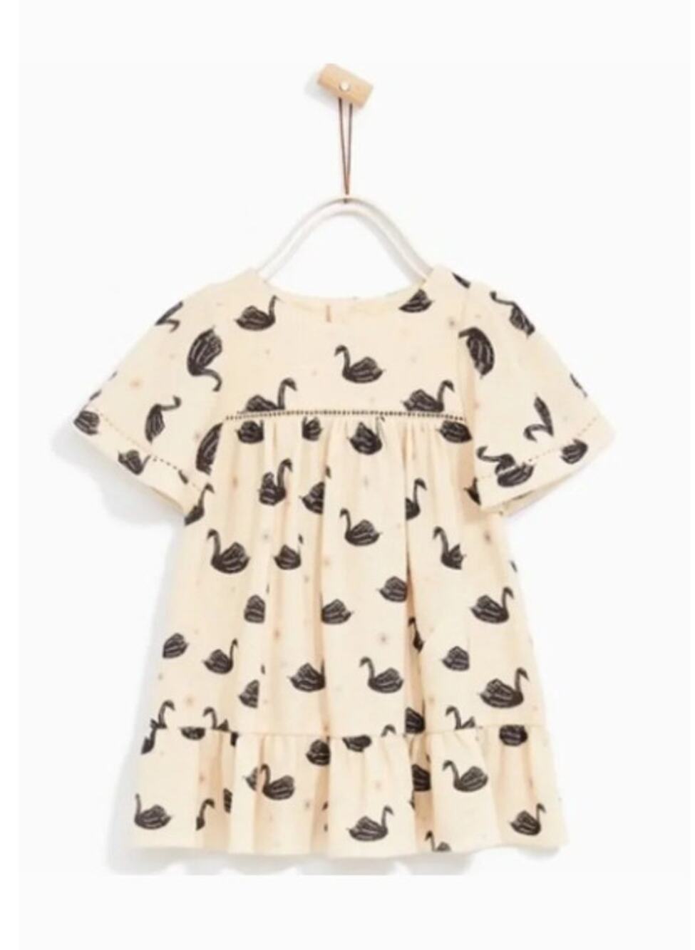NEW! Zara Babygirl Swan Dress in CREAM (3-4 Years)